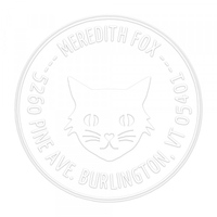 Little Black Cat Round Monogram Seal,  Customise and order stamps online