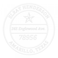 Lone Star Round Monogram Seal,  Customise and order stamps online