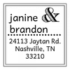 Lowercase Ampersand Square Monogram Stamp,  Customise and order stamps online