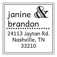 Lowercase Ampersand Square Monogram Stamp,  Customise and order stamps online
