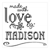 Made With Love Square Monogram Stamp,  Customise and order stamps online