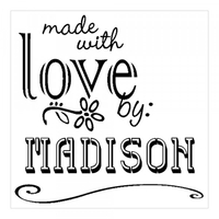 Made With Love Square Monogram Stamp,  Customise and order stamps online