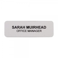 Name Badge engraved text 75 x 25 mm