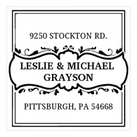 Name Plate Square Monogram Stamp,  Customise and order stamps online