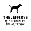 Pointer Dog Square Monogram Stamp,  Customise and order stamps online