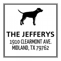 Pointer Dog Square Monogram Stamp,  Customise and order stamps online
