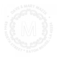 Pretty Scroll Round Monogram Seal,  Customise and order stamps online