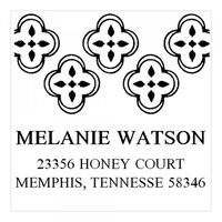 Pretty Shapes Square Monogram Stamp,  Customise and order stamps online