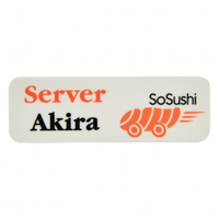 Printed Name Badge Rectangle 75x25mm