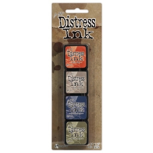 Ranger Ink Tim Holtz Distress Mini Ink Pads Kit 5 Sold in one strip of 4 pads