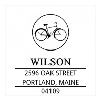 Ride Your Bicycle Square Monogram Stamp,  Customise and order stamps online