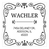 Romance Border Square Monogram Stamp,  Customise and order stamps online