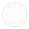Rope Border Single Initial Round Monogram Seal,  Customise and order stamps online