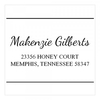 Simple Script Square Monogram Stamp,  Customise and order stamps online