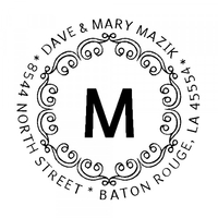 So Pretty Round Monogram Stamp,  Customise and order stamps online