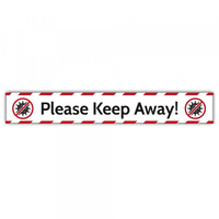 Social Distance Floor Marker Please Keep Away (700x100mm)