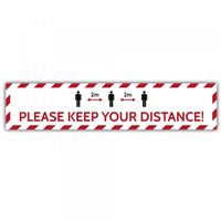 Social Distance Floor Marker Please Keep Your Distance 2M (700x150mm)