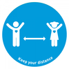 Social Distance Floor Marker School and Nursery Design 400 x 400mm