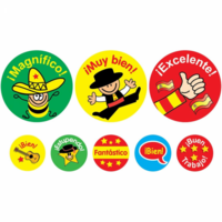 Spanish Themed Stickers Bumper Pack 10 Sheets 1240 Stickers 24 mm & 10 mm,  Customise and order stamps online