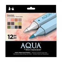Spectrum Noir 12pk Aqua Markers Set Essentials