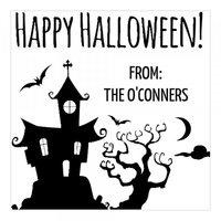 Spooky Castle Square Monogram Stamp,  Customise and order stamps online