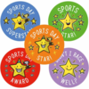 Sports Day Participation Variety Pack 250 Stickers 28 mm,  Customise and order stamps online