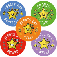 Sports Day Participation Variety Pack 250 Stickers 28 mm,  Customise and order stamps online