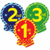 Sports Rosette Stickers Pack of 60 45 x 35 mm,  Customise and order stamps online