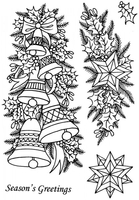 Sue Dix Cascading Christmas Bells Clear Stamp