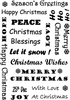Sue Dix Christmas Messages background Clear Stamp