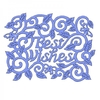 Sue Dix Designs Best Wishes Swirls Leaves Everyday Metal Dies