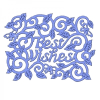 Sue Dix Designs Best Wishes Swirls Leaves Everyday Metal Dies