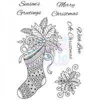 Sue Dix Designs Christmas Stocking Clear Stamp A6