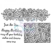 Sue Dix Designs Fantasy Floral Border and Panel Clear Stamp size A6