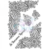 Sue Dix Designs Fantasy Floral Corners Clear Stamp size A6