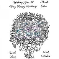 Sue Dix Designs Floral Bouquet Clear Stamp size A6