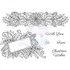 Sue Dix Designs Floral Christmas Border and Tag Clear Stamp A6