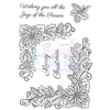 Sue Dix Designs Floral Christmas Corners Clear Stamps A6
