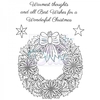 Sue Dix Designs Floral Christmas Wreath Clear Stamp A6