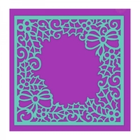 Sue Dix Designs Holly and Bow Frame Stencil