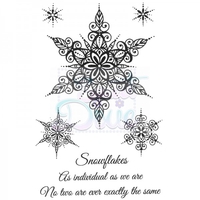 Sue Dix Designs Large Snowflakes Clear Stamp A6