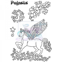 Sue Dix Designs Pegasus Clear Stamp size A6