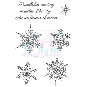 Sue Dix Designs Small Snowflakes Clear Stamp A6