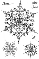Sue Dix Let it SnowFlakes Clear Stamp
