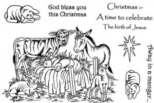 Sue Dix Nativity Scene Clear Stamp