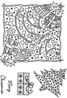 Sue Dix Parcel and Tree Montage Clear Stamp