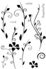 Sweet Dixie Floral Words Clear Stamp