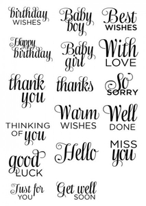 Sweet Dixie Sentiments Everyday Messages Clear Stamps