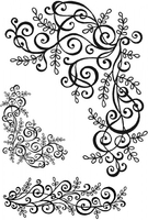 Sweet Dixie Swirls and Flourishes 1 (Size A6) Clear Stamp