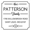 The Family Square Monogram Stamp,  Customise and order stamps online